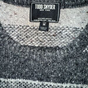 Todd Snyder Men's Charcoal Crewneck Sweater